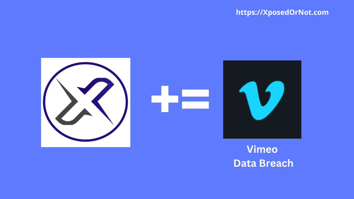 XposedOrNot's tweet photo. @XposedOrNot  += Vimeo Data Breach

The Vimeo #databreach occurred in April 2026, when the platform was listed by the ShinyHunters group following a breach linked to the third-party analytics vendor Anodot, with data later leaked publicly, exposing 121K unique email addresses and associated metadata.