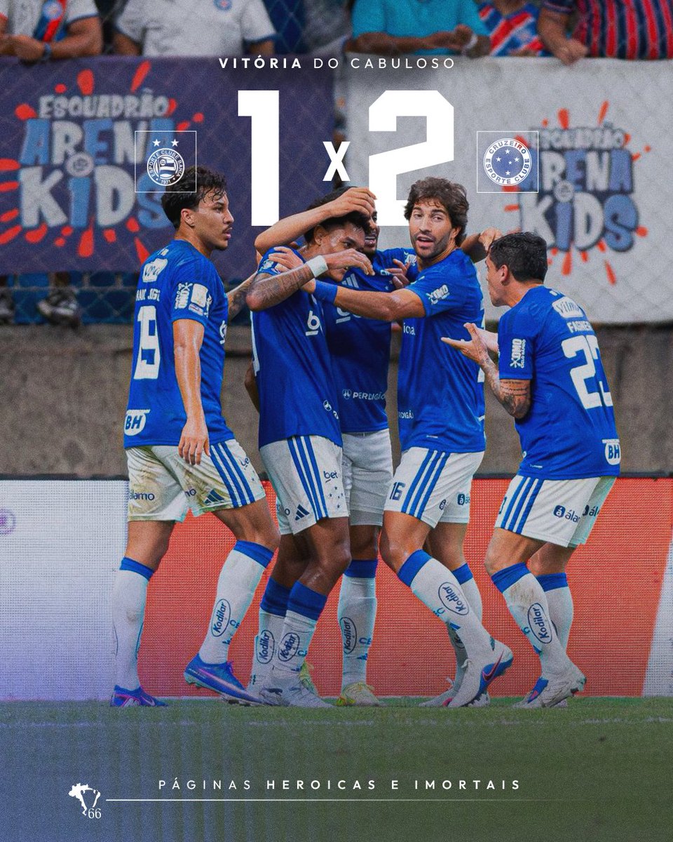 🕘 Fim de jogo e +𝟯 𝗣𝗢𝗡𝗧𝗢𝗦 𝗣𝗔𝗥𝗔 𝗢 𝗖𝗥𝗨𝗭𝗘𝗜𝗥𝗢 𝗘𝗦𝗣𝗢𝗥𝗧𝗘 𝗖𝗟𝗨𝗕𝗘!!!

COM GOLS DE KAUÃ MORAES E KAIQUE KENJI, O CABULOSO VENCE O BAHIA POR 2 A 1, FORA DE CASA, DE VIRADA! VAMOOOOOS! 💙🦊

🔷 #BAHxCRU | 1-2 | #PáginasHeroicas