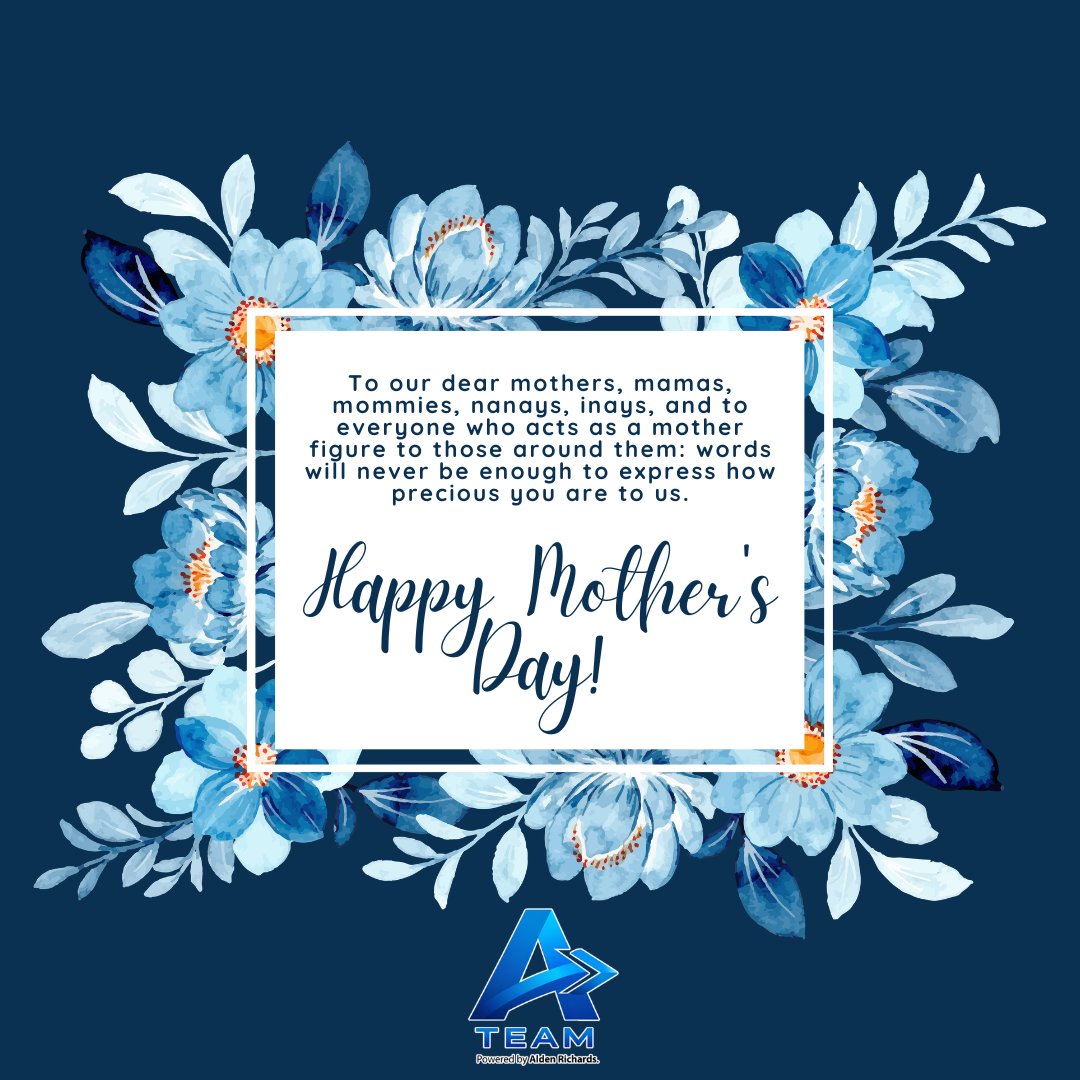 To Mommy Rio, Lola Linda, Mama Ten, to each and every ATeam mother, and to all mothers and mother figures out there...

HAPPY MOTHER'S DAY! 💐
Words will never be enough to express how precious you are to us 🫶🏻

<a href="/aldenrichards02/">Alden Richards</a> 
#ALDENRichards