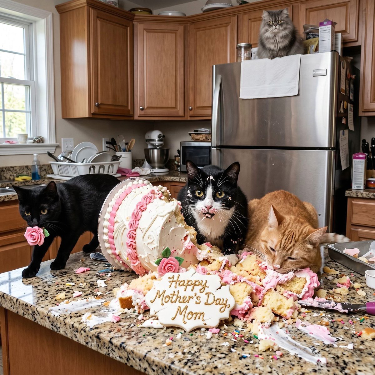 pattygrigoletti's tweet photo. Happy Mother’s Day🎂🎂🍰🐾🐈‍⬛🐈😹 https://t.co/I1h7sHemHm