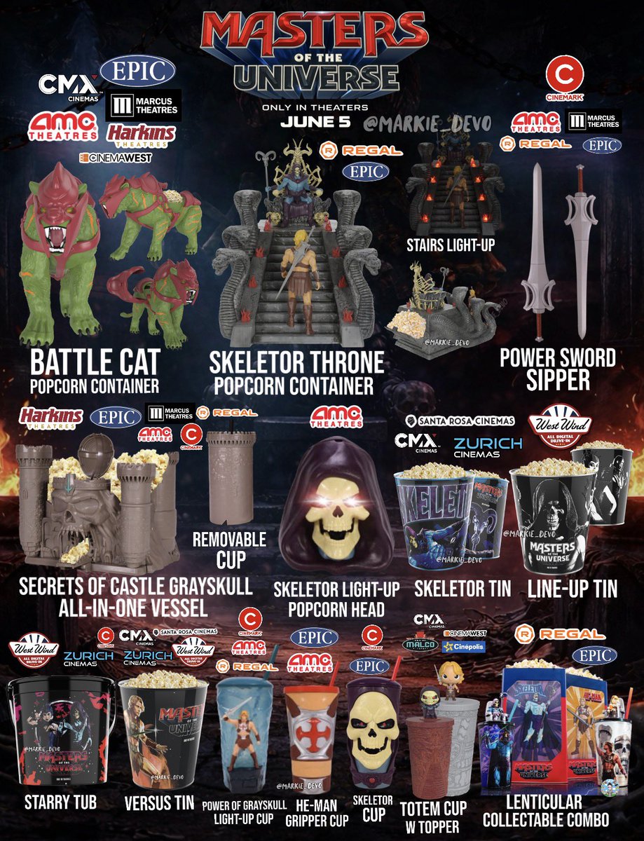 markie_devo's tweet photo. 📝More theaters than the ones mentioned will carry merch!!
🎬This merch should hit theaters by the movie release on June 5th, some locations may release earlier. Check with your local theater.
📲If any appear for sale online, I’ll update with the link. https://t.co/URLvtLXovk