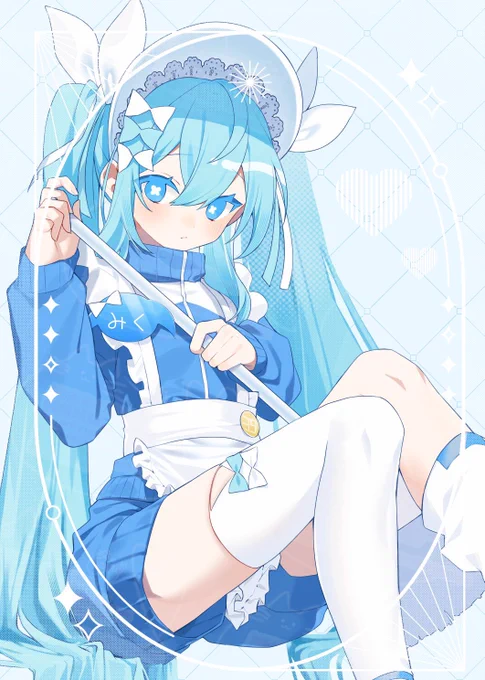 メイドさんの日らしいので……ジャジメみくさんを……ぺたり……
