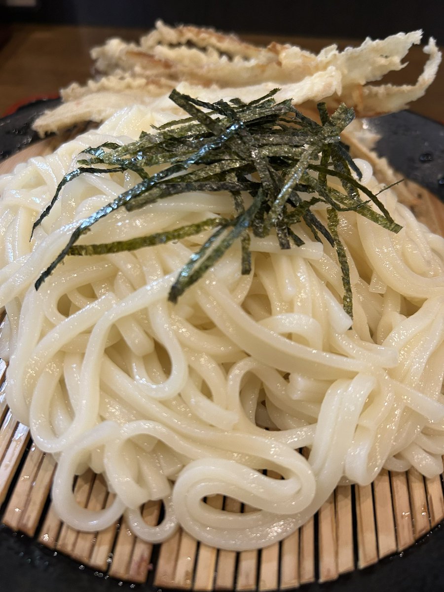 nerigon's tweet photo. あれ？夏☀️来た？
#福岡うどん
#福岡グルメ
#ざるうどん
#豊前裏打会 https://t.co/PV85LPp9vh
