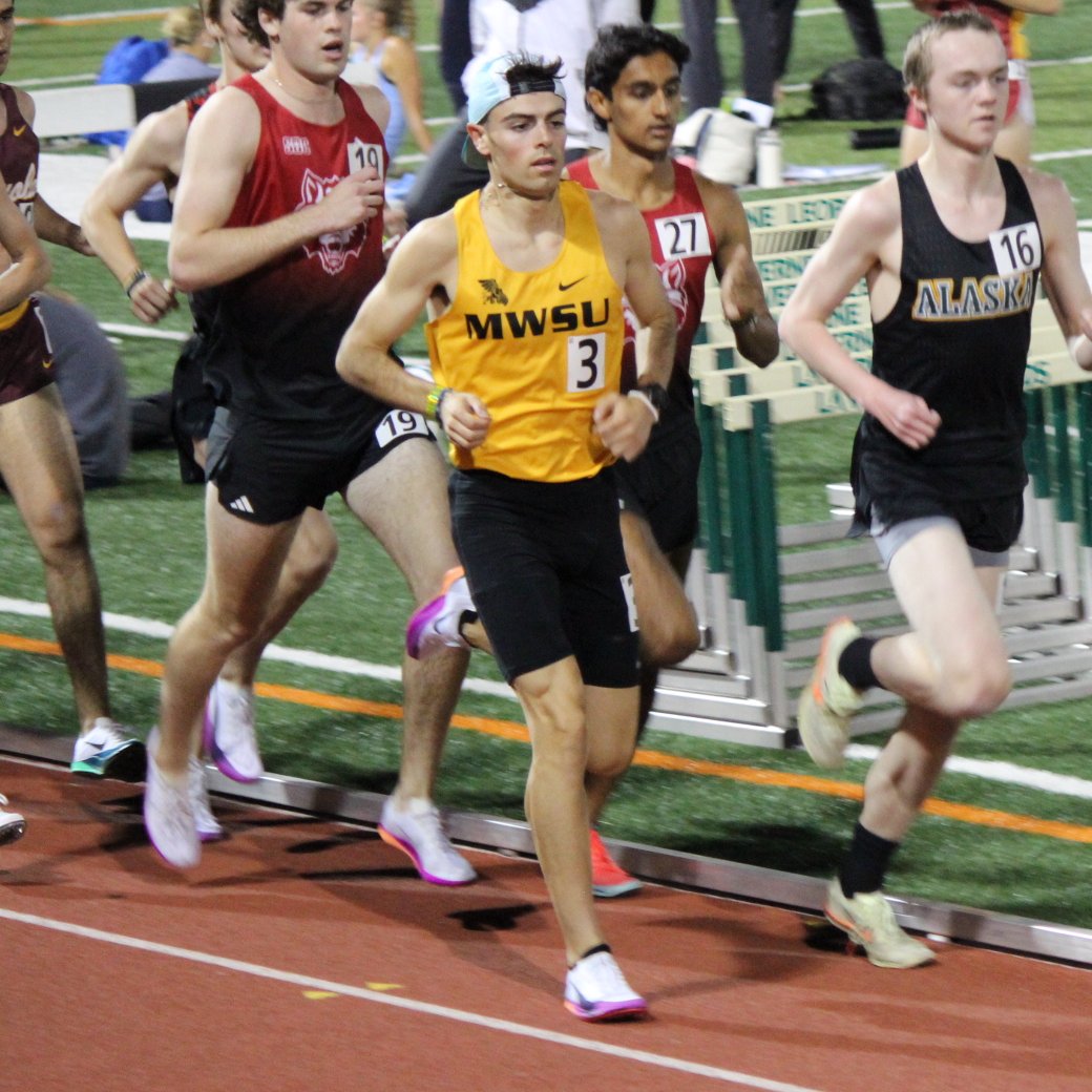 MWSUGriffons's tweet photo. Griffon Track &amp; Field competed Saturday at the Lee University Last Chance Meet, led by Pau Valderrama’s fifth-place finish in the men’s 5000m.

His time of 14:18.91 moved him up to No. 46 nationally in NCAA Division II. 

📰 https://t.co/LoOMryH7s1

#GriffUp🦅🦁 https://t.co/Cza88sBNM7
