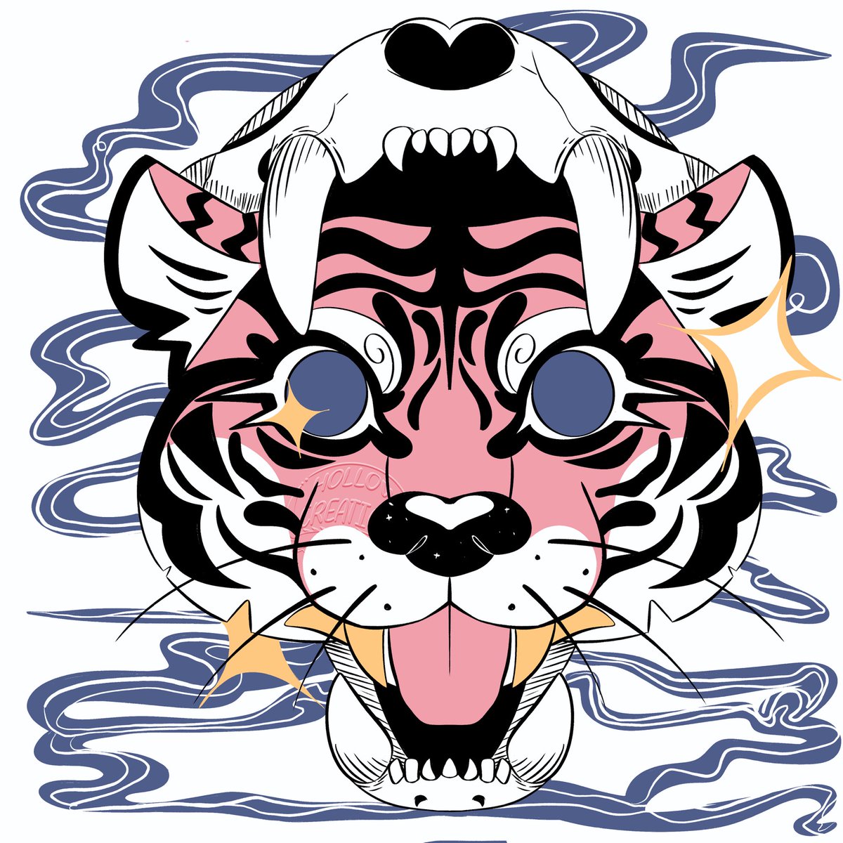 hollowcreation_'s tweet photo. Tiger illustration #illustration #art  #tiger #speadpaint  #cat https://t.co/AxlAXYih6N