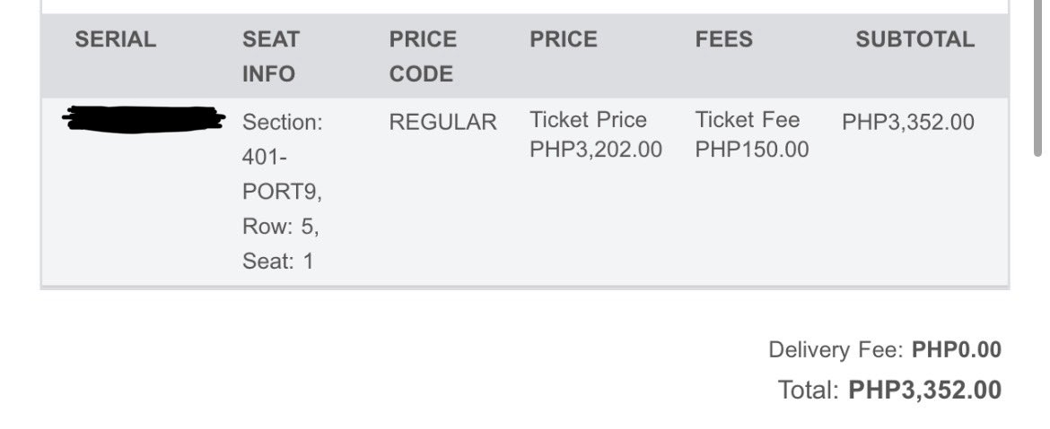 heeheemlayy's tweet photo. hi! selling my ben&amp;ben saranggola: the concert tix!

upperbox section 401, row 5 seat 1 (see first pic for reference ng section)

rfs: got my prio row &amp; seat

same price only (inclu of online fee) can give 3.3k for sure buyer https://t.co/ZlQ5kpNnYb