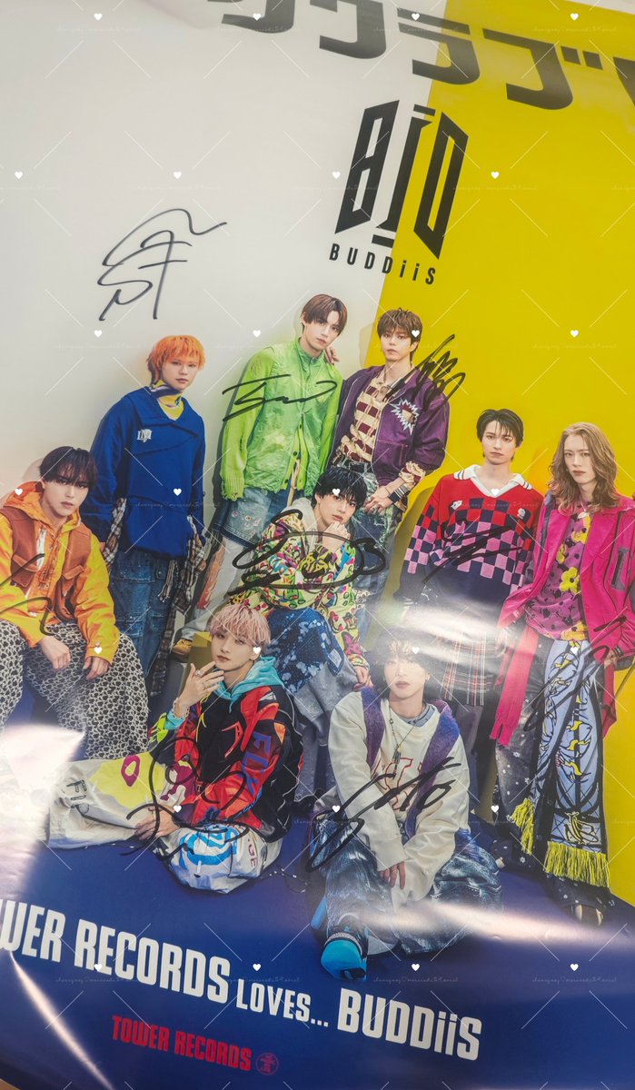 BUDDiiS 全員サインポスター あの、あの…見覚えない筒が届きましたね…え…当たった……？？BUDDiiS全員