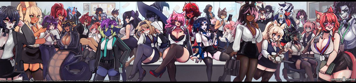 TrickedOutHoro's tweet photo. The Zephcord office is pure chaos!

A huge 32 character project by @DumbBunss! She worked super hard to bring a bunch of friends from my discord server to life in one giant piece. 🥰 https://t.co/6BKdXzVKhZ