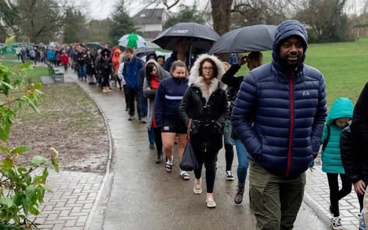 Almost 5,000 people waited for hours in the rain at a swabbing event in Worcester, to get tested to see if they were a match to help save the life of a five-year-old boy fighting a rare cancer, after his parents asked for help