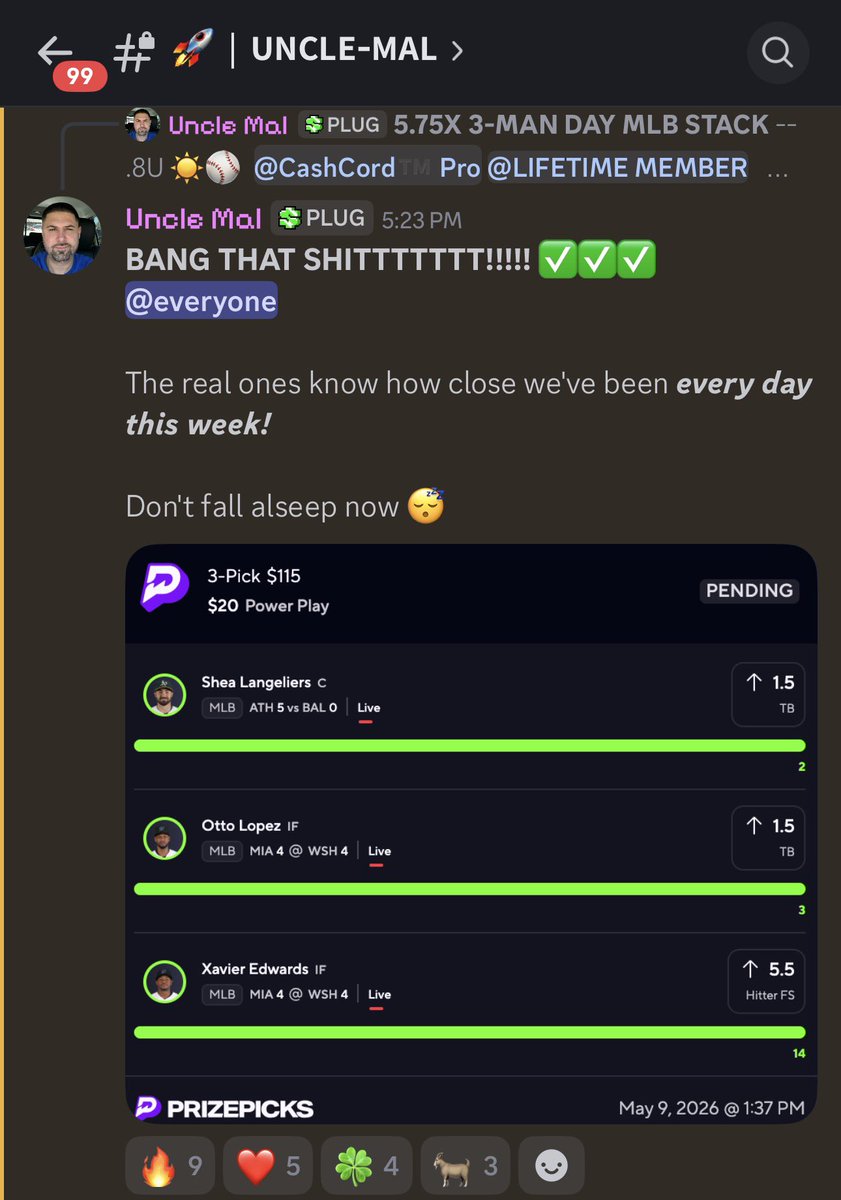 UncleMalBets's tweet photo. $50 TO SOMEONE THAT LIKES AND FOLLOWS!! 💰💚

⚡️⚡️ BANGGGGGGGGGGGGGG!! ⚡️⚡️

Code SUMMER50 still works if y’all wanna save some bread, join up and then make some bread 🤝 #CashCord | #Gambling𝕏 https://t.co/1tELhELQpn
