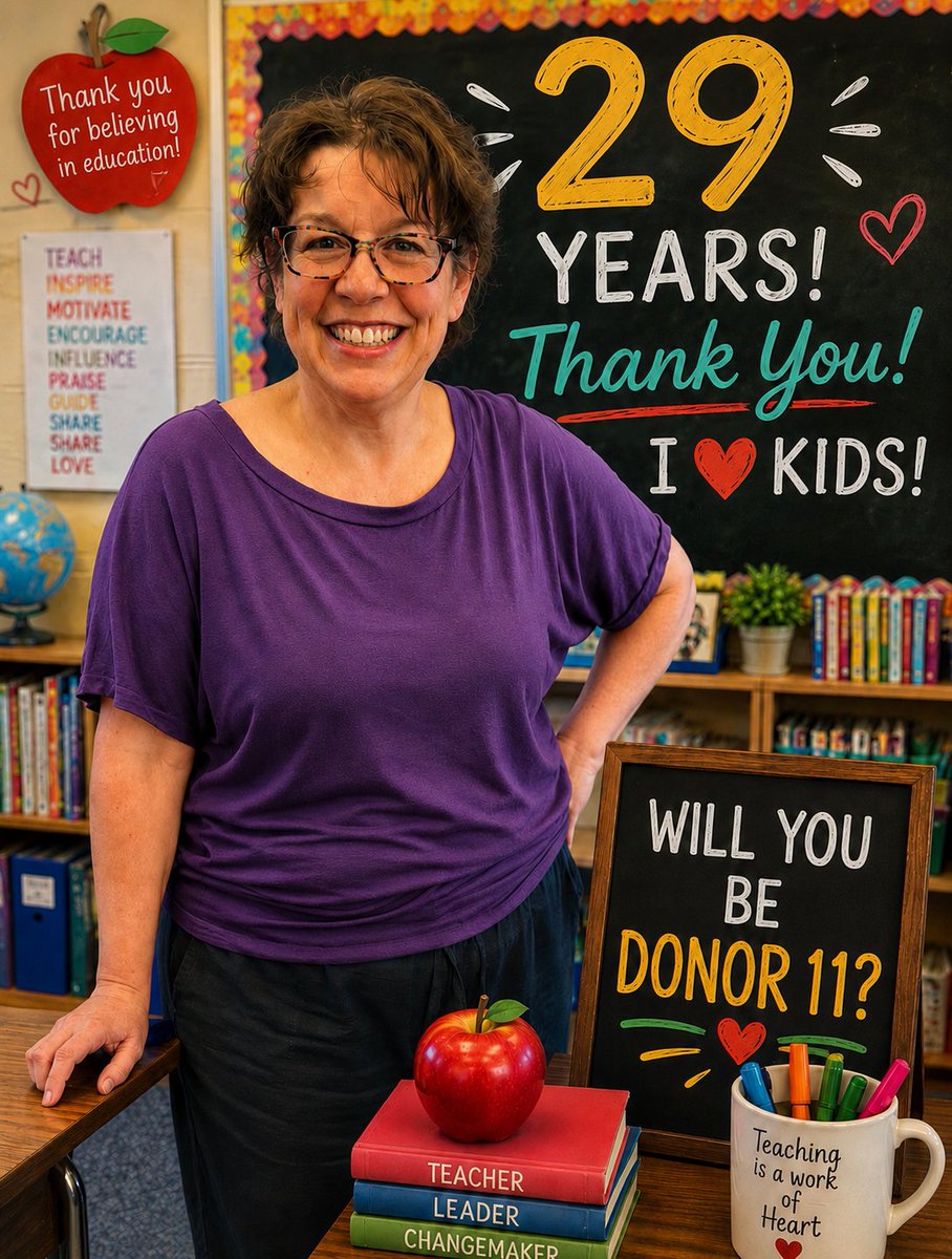 kbosanders's tweet photo. Will you be donor 11? I have a 2x Match until funds run out! #SpecialEducation!
🍎🍏🍎🍏🍏🍎🍏🍎🍏🍎🍏🍎🍏🍎🍏🍎🍏🍎https://t.co/E6G2P9Vu1F
#TeacherAppreciationWeek2026 #Help #inclusion #smallgroups #iteachkidstoread @craignewmark @hanrahanfoundation @01Maxwell0 @Amazoner30 https://t.co/Y7pISh7y0g