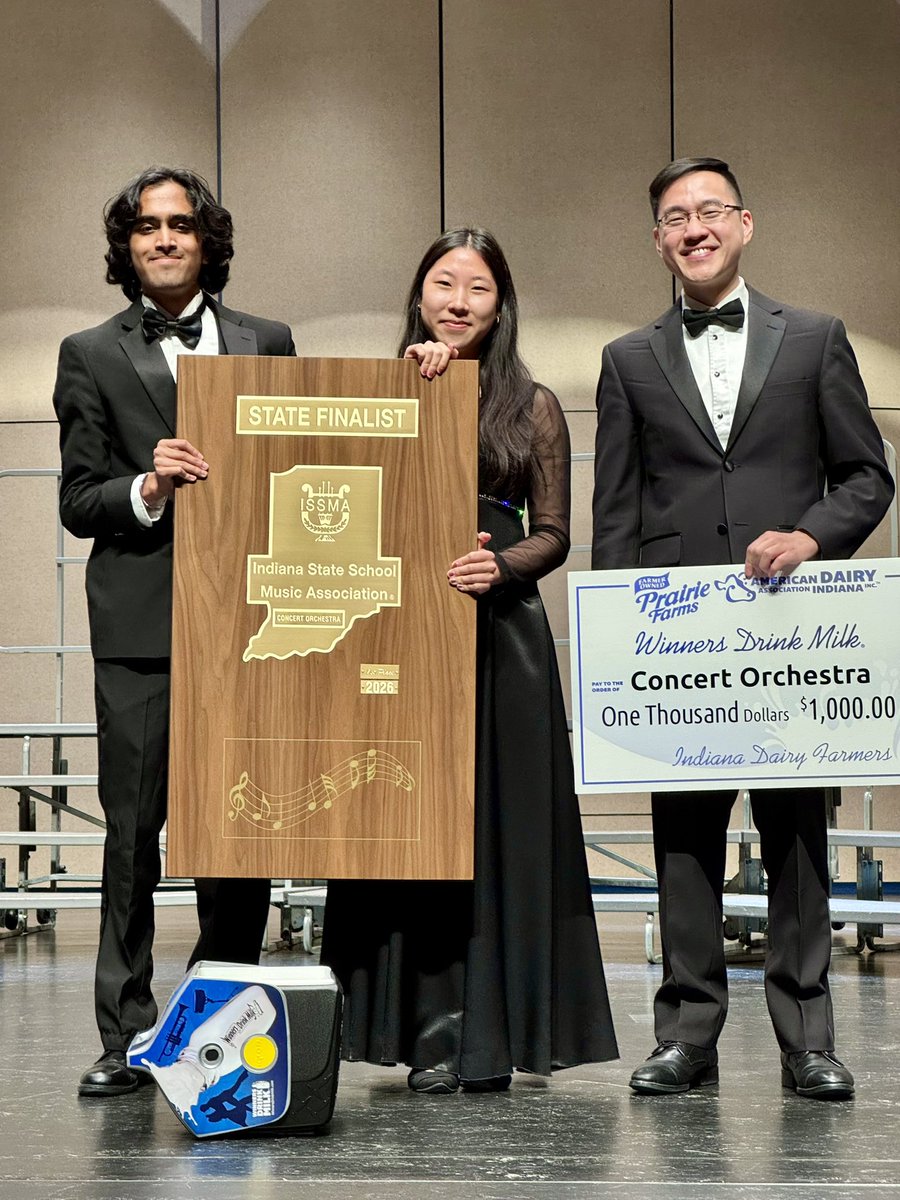 SueFinkam's tweet photo. For the first time in Carmel Clay Schools history
     🏆CHS Band
     🏆CHS Orchestra
     🏆CHS Choir 
ALL won ISSMA state titles today, each taking first place. What an amazing accomplishment and a historic day for Carmel! https://t.co/vSQaHQoDPr