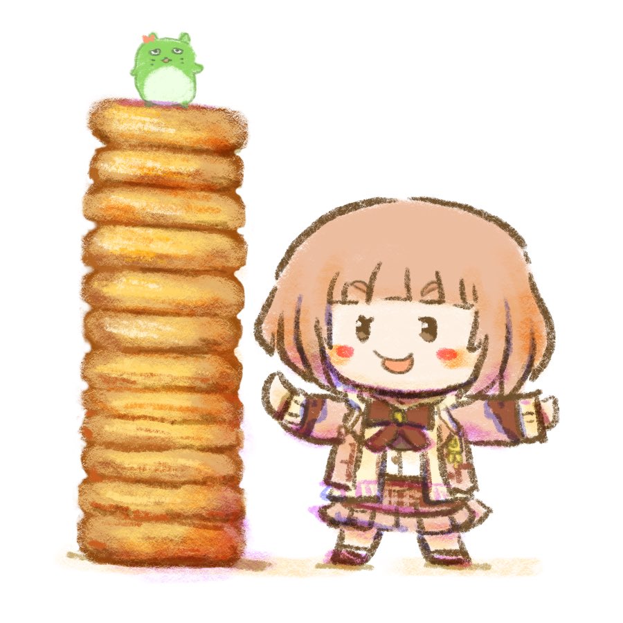 「12枚パンケーキ食べ食べユッズらくがき」|タコトギのイラスト
