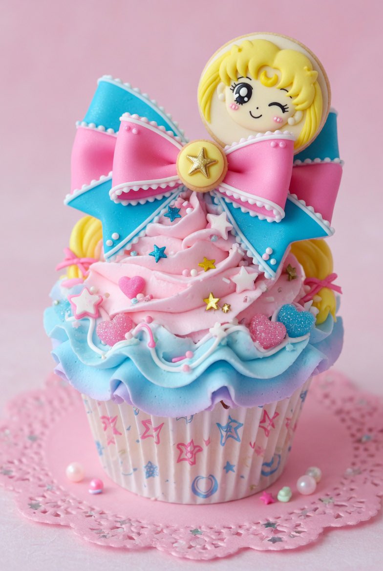 セーラームーン♡ふたりのロマンスケーキ♡ セーラームーンケーキ😊 #AI生成