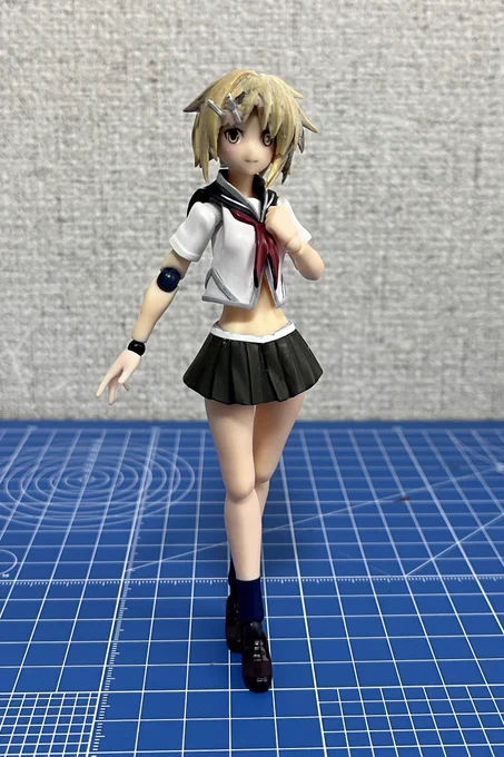 古鷹さん進捗 制服を寄せてみました、結構似てきたね
