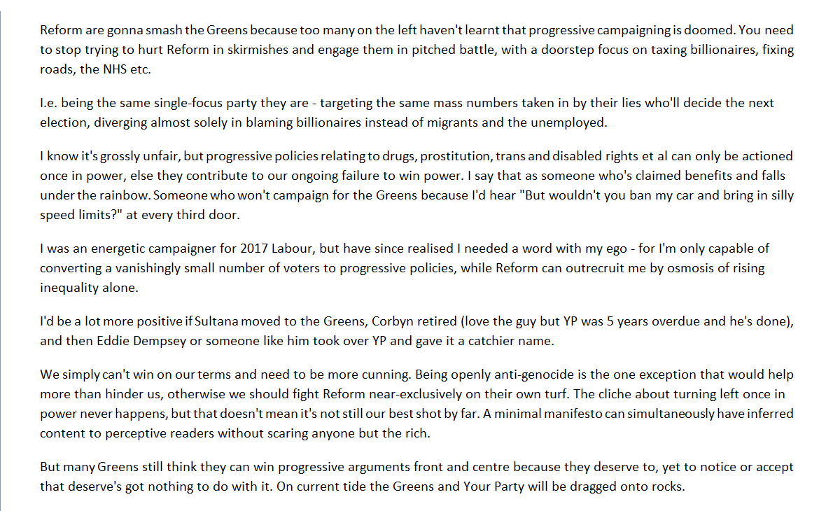 PacifistBoxer's tweet photo. Wanted to write a longer post than usual to my fellow @TheGreenParty and @thisisyourparty supporters but sod paying for a tick, so... https://t.co/gptAPe4oCF
