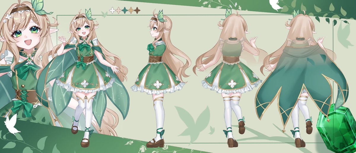 HisuiHotaruTKL's tweet photo. ✿ Hisui Hotaru Reference Sheet ✿

Konhoho~💚 It is I... Hotaru chan unleashed!!! 
The eepy emerald fairy of TakaraLive's first generation #PRISMIA 🌱

✿Live: #HotaruOnAir 
✿General: #HisuiHotaru
✿Art: #HotaIllust 
✿Clips: #RuMoments

Oshimark: 🐿️🌿 https://t.co/VOZNJzWkac