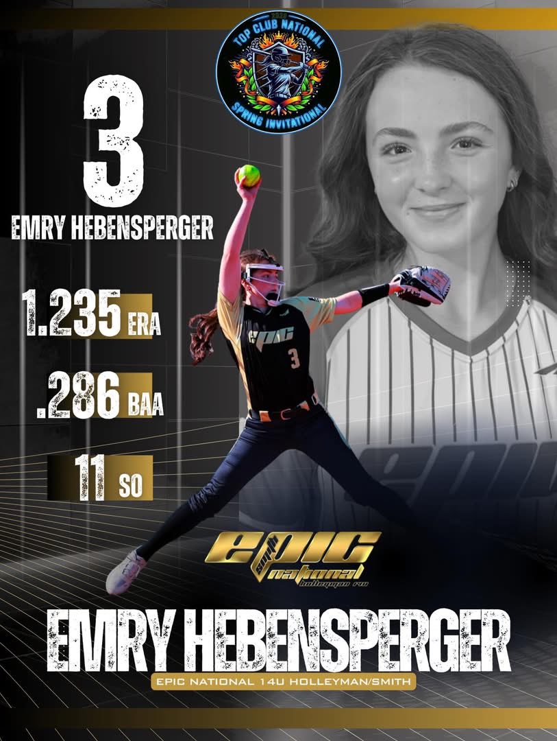 emryheb's tweet photo. Last few tournaments- some 14U and some playing up in 16U @epicnational14u @mikayla_smith46 @Epic__SB @Coach_Maples @ShaleeRodriguez @JessicaRenaae @USAOCoachJ @Coach_BMAD @OSUcoachG @Coach_Shippy @Sports_Recruits @ExtraInningSB @PrepNation_TV https://t.co/O815GMvUWJ