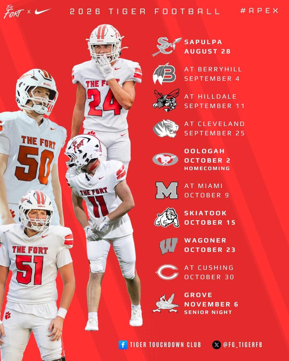 FG_TigerFB's tweet photo. 2026 Football Schedule https://t.co/Pc6FmqoPVN