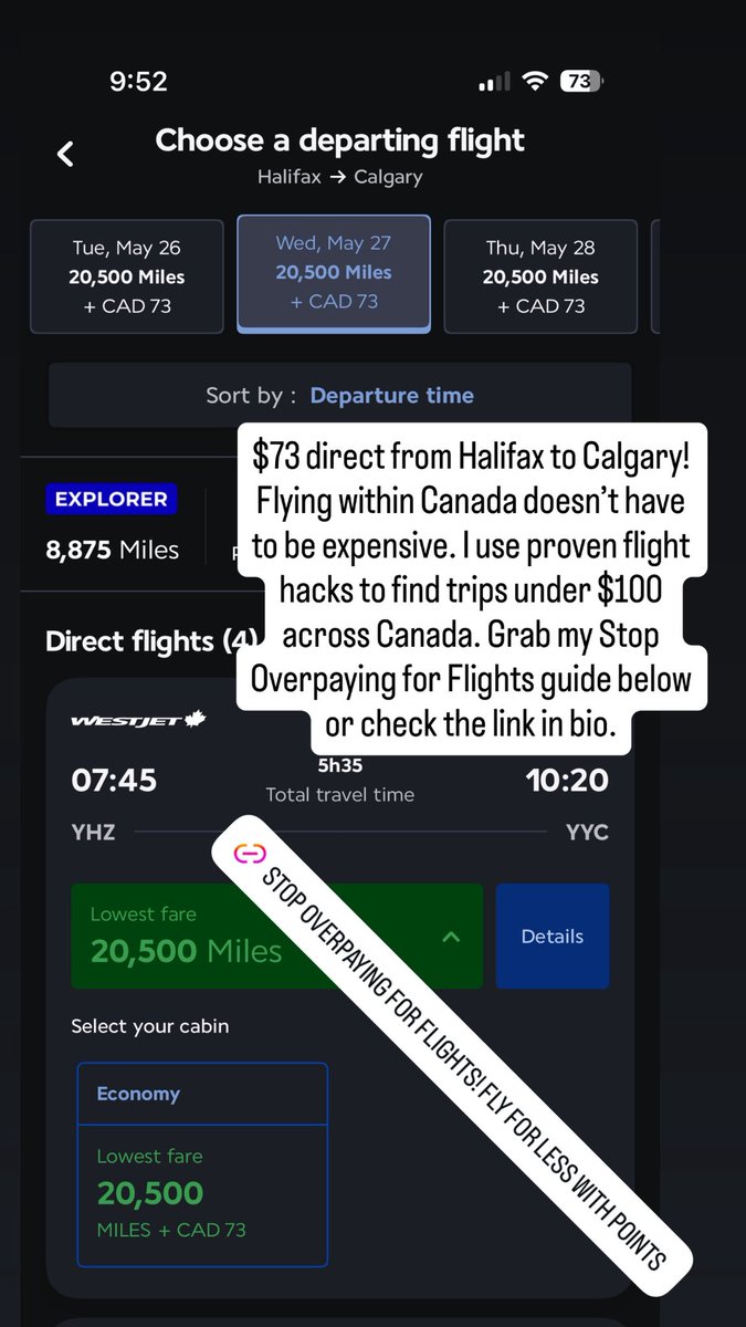 shile__ade's tweet photo. Halifax to Calgary: $73

👉 Grab it now: https://t.co/kfpyf8tEJV￼ https://t.co/AuyYHEB72Z
