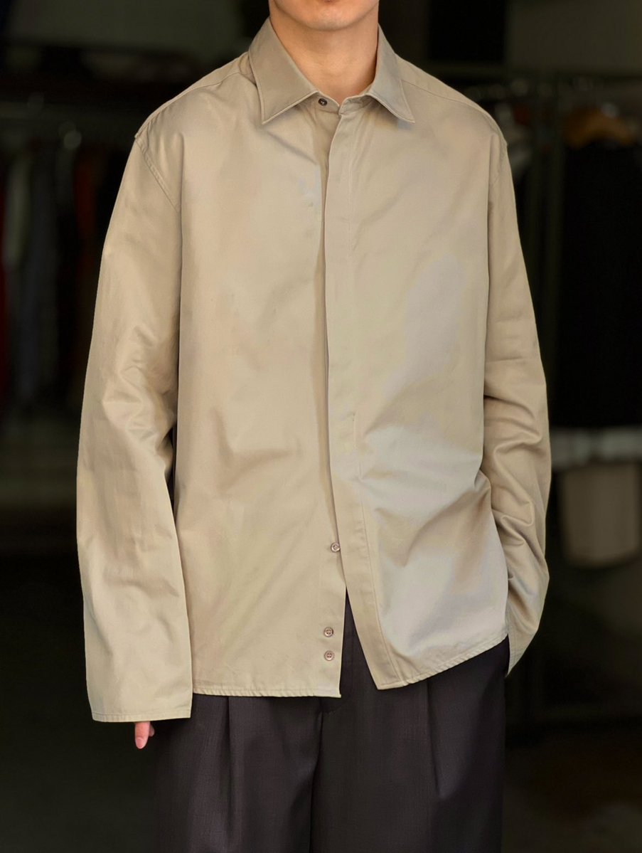 90s GUCCI by TOM FORD Made in Italy Cotton Twill Shirt 18,000円