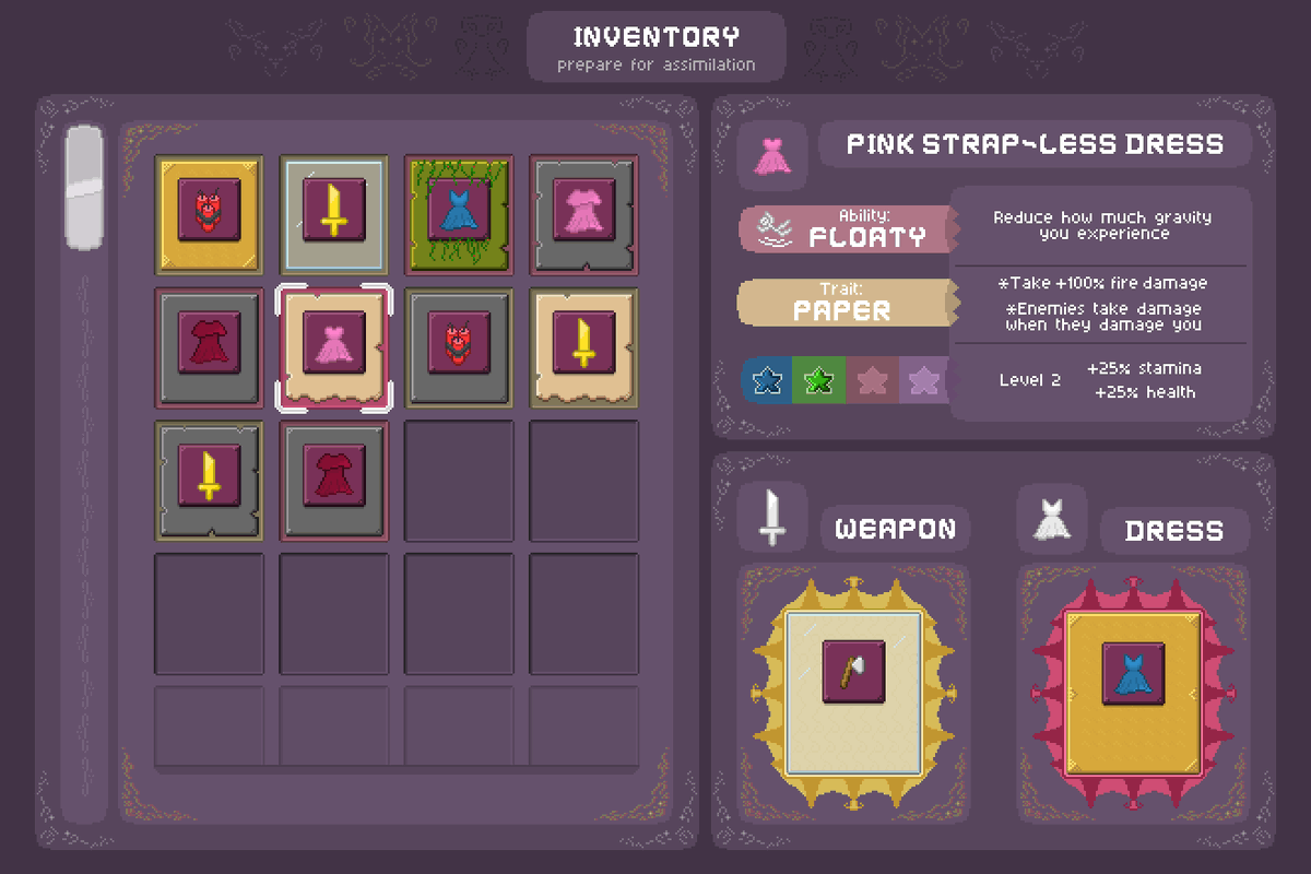 inventory design for my game