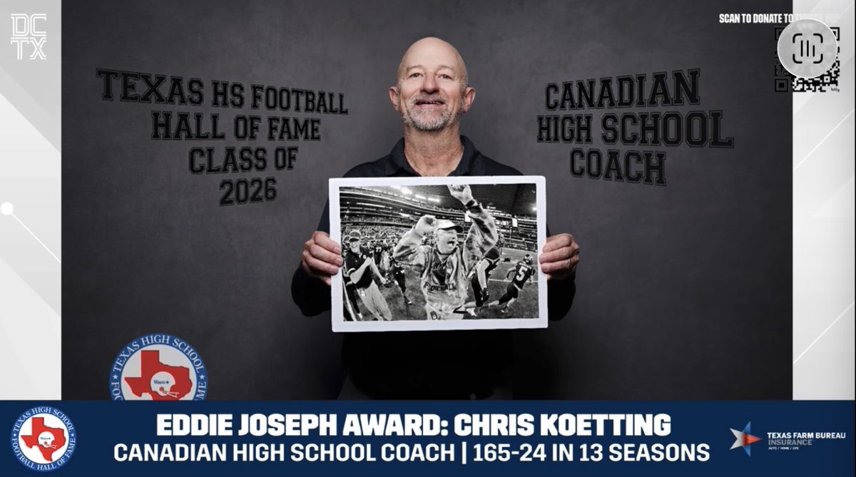 coach_cav_'s tweet photo. Special night tonight celebrating Coach Koetting’s induction into the Texas High School Hall of Fame, and the impact he has had.

His two sons, Jack and Bill, did such a great job representing his career and his impact.

I am so thankful that God chose to intersect my life with Coach Koetting’s in Canadian, Texas. I got to experience some of my greatest professional memories because of his leadership.
But where his impact on me is the deepest is as a friend. 
Chris Koetting is one of the greatest friends I have had in my life.
Congratulations Koetting, I love you.
@THSCAcoaches @THSFHOF
