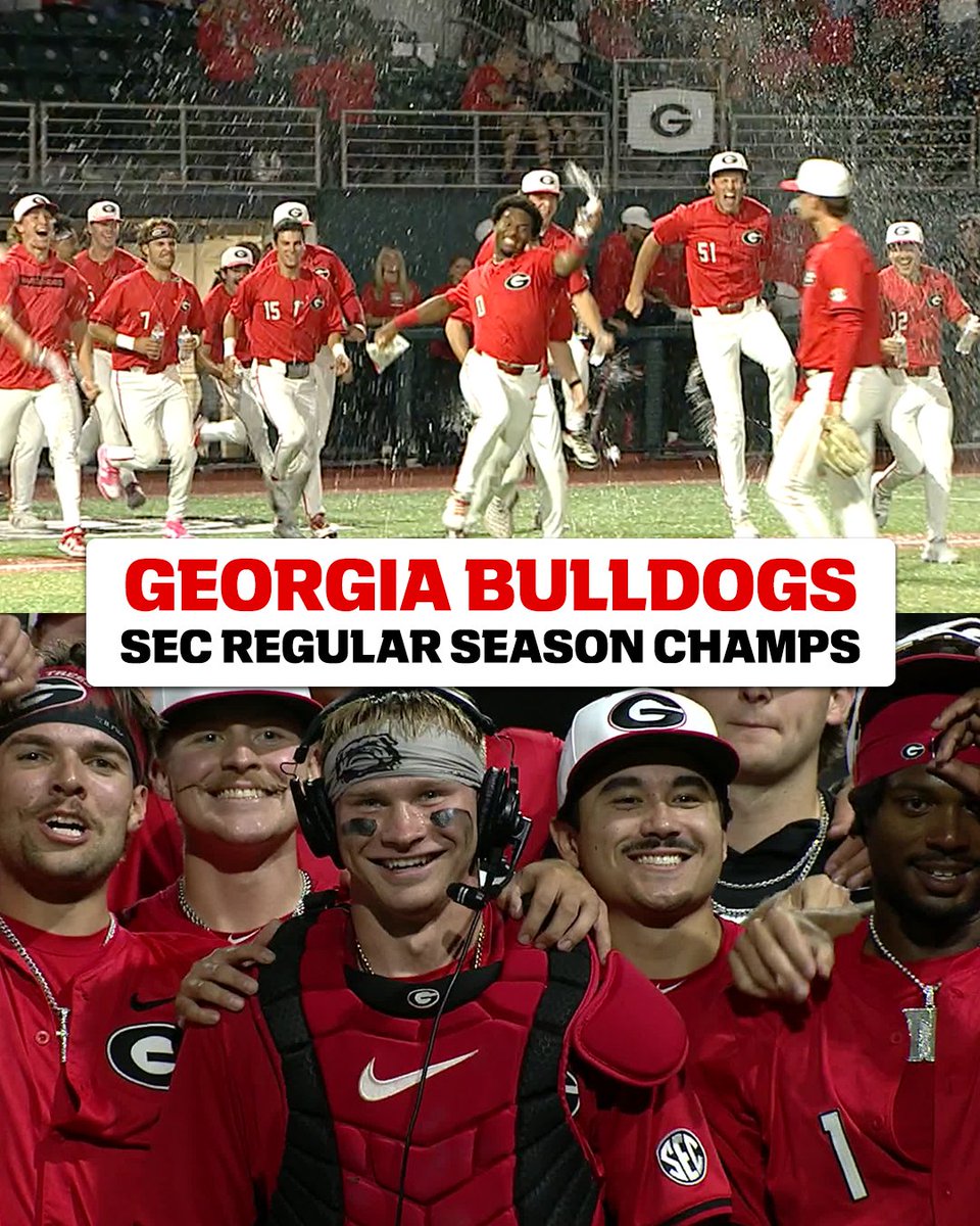 THE DAWGS ARE SEC CHAMPIONS 🏆

The first SEC title for <a href="/BaseballUGA/">Georgia Baseball</a> since 2008 👏