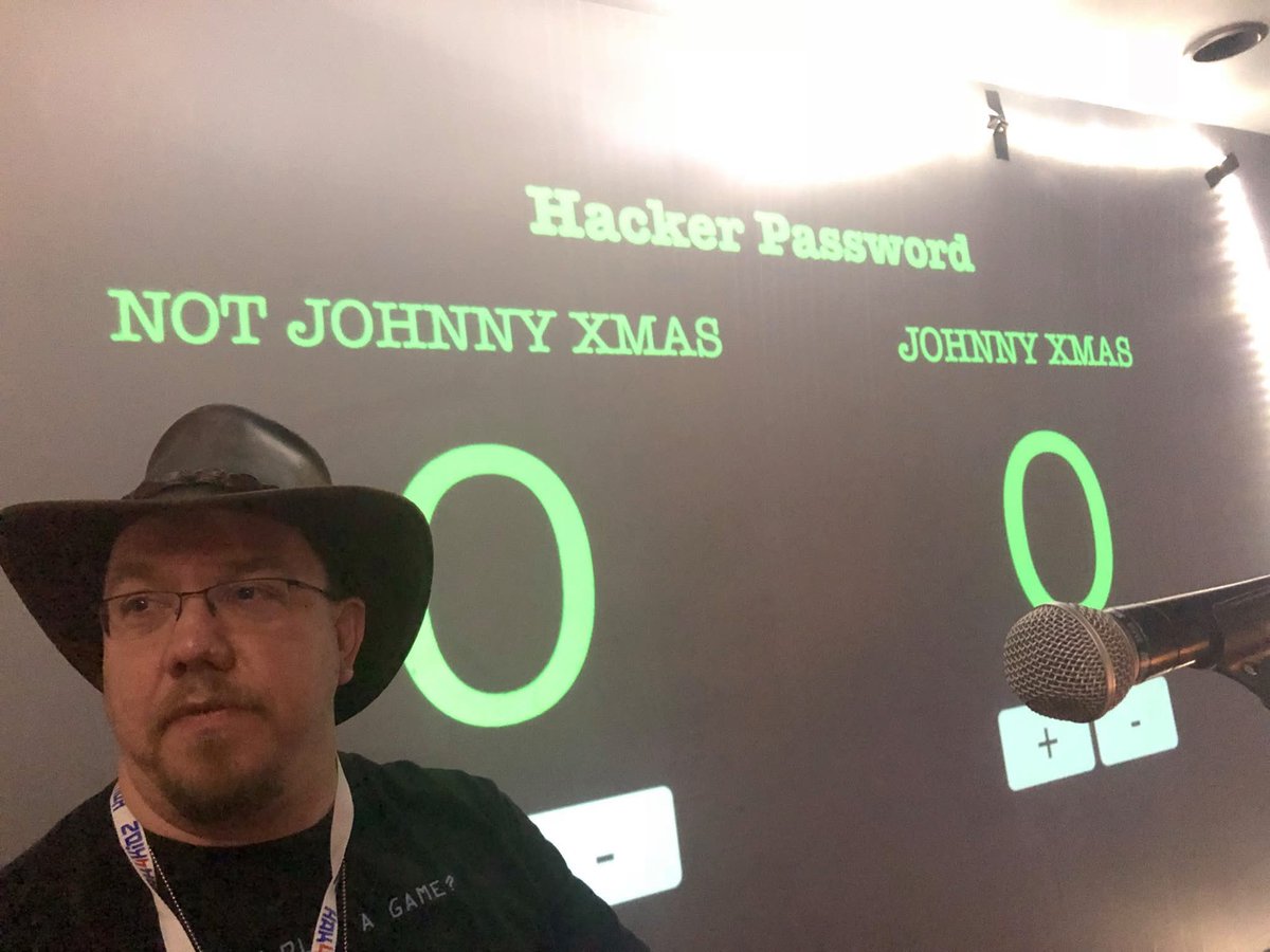 lintile's tweet photo. Even @SiliconShecky knows that #HackerPassword is coming back to Chicago at @bsides312. Good thing he’s sitting on the right team side, eh @J0hnnyXm4s #DFIU https://t.co/Q8mTyGWLox