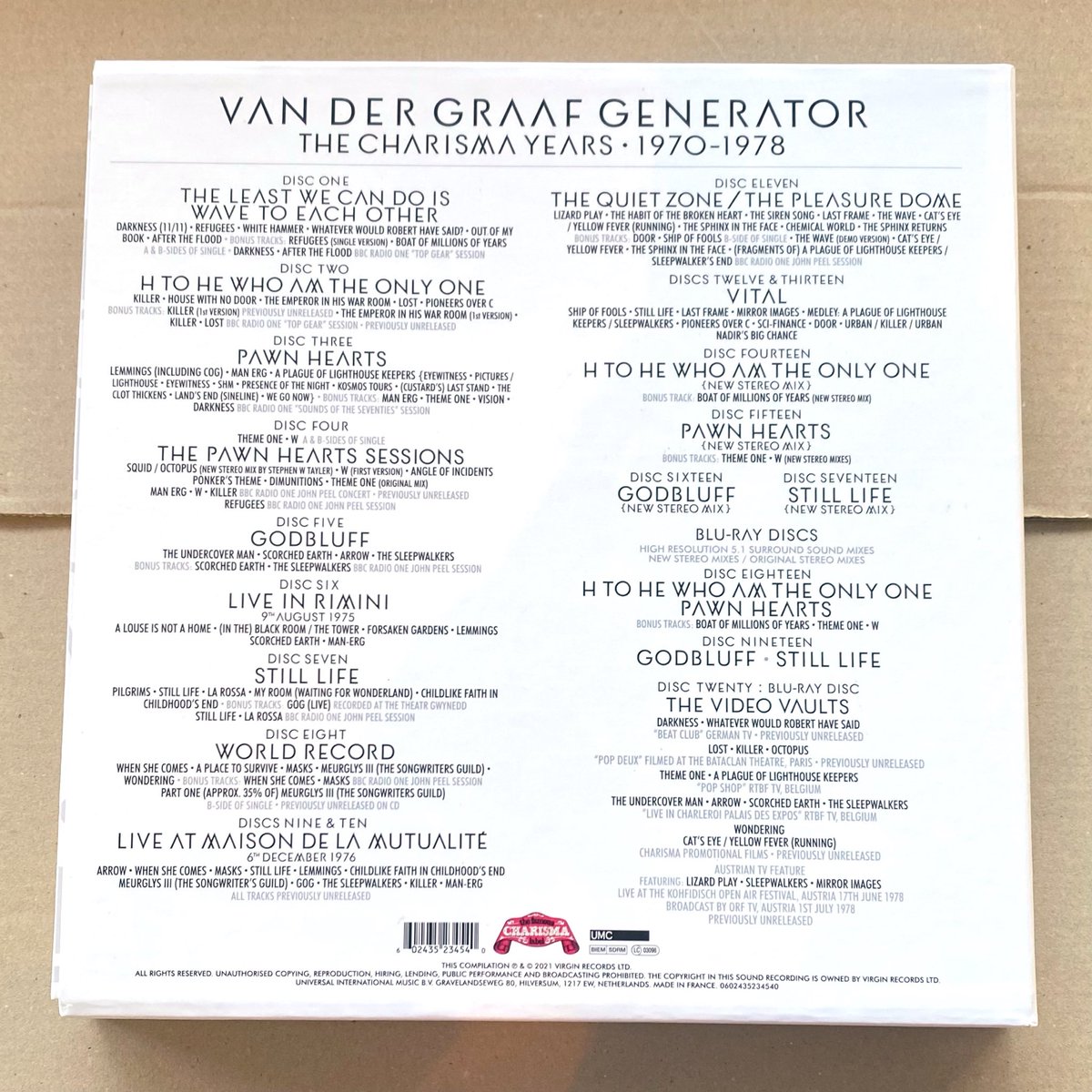 CD新入荷💿】 💡 Van Der Graaf Generator🇬🇧 『The Charisma Years