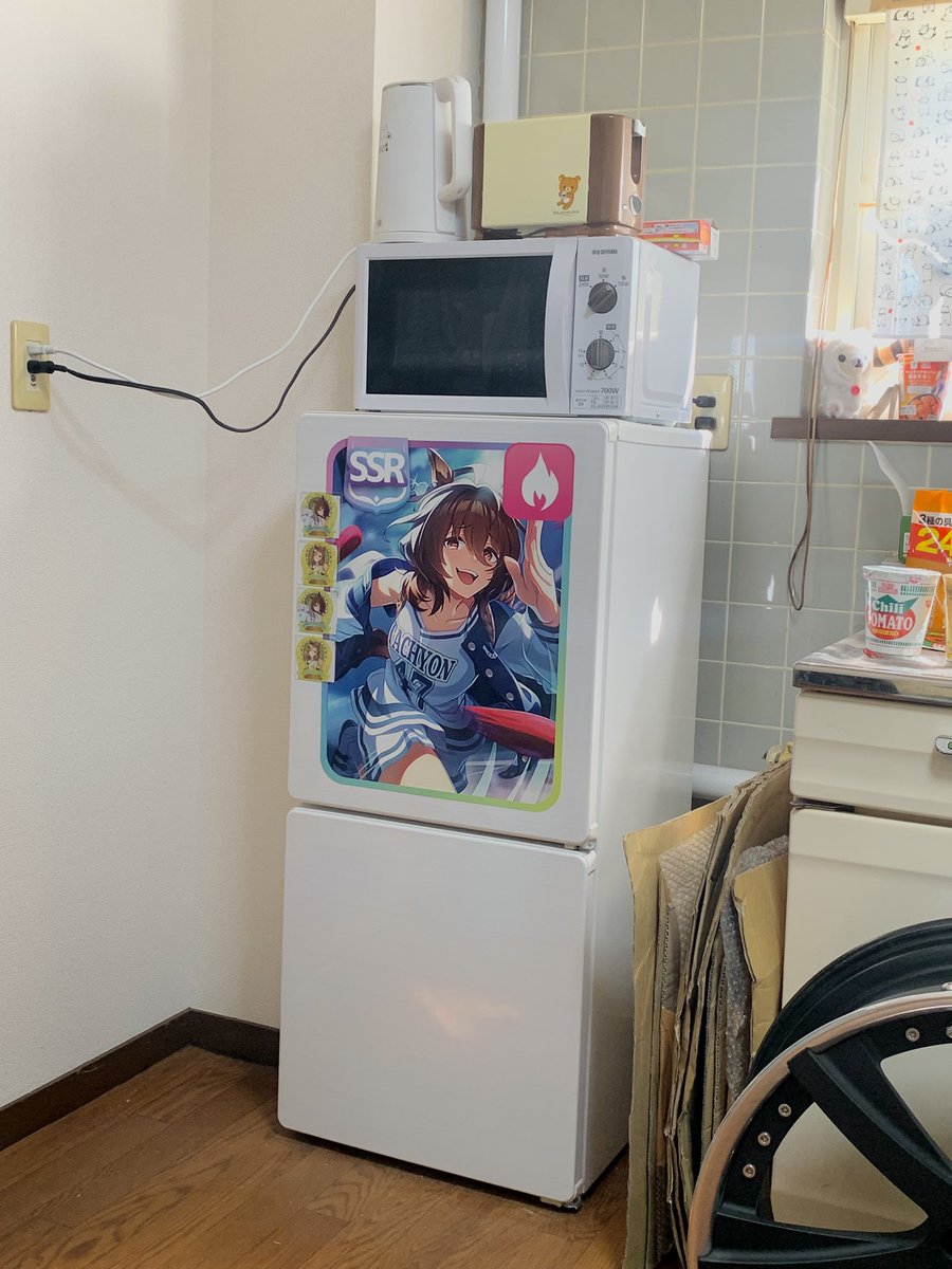 洗濯機にするかもちょっと迷ったんですけどね、 やっぱ冷蔵庫でしょ！(何が