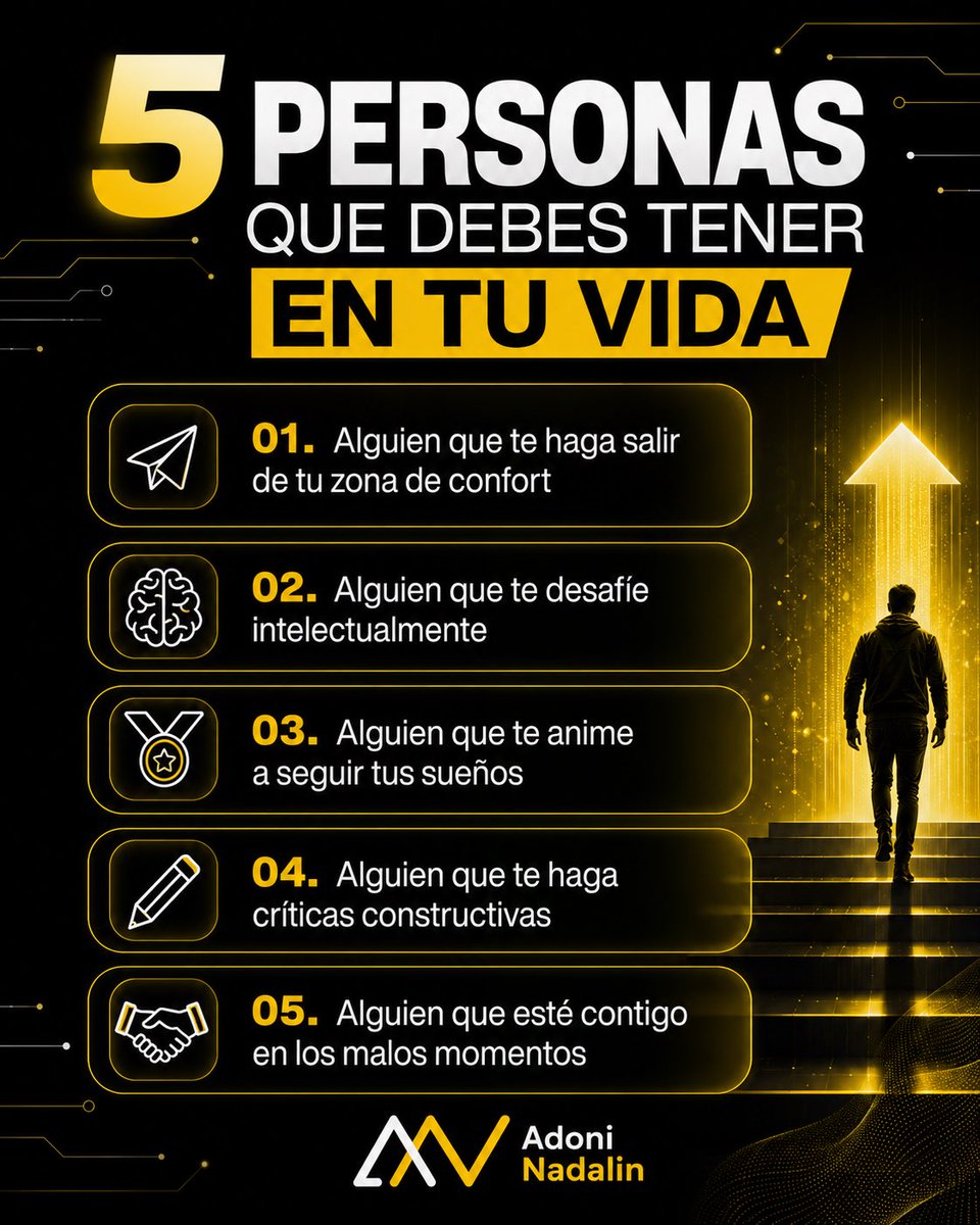 AdoniNadalin's tweet photo. Las personas que te rodean influyen más en tu crecimiento de lo que imaginas. 🚀 https://t.co/LkKpQma06L