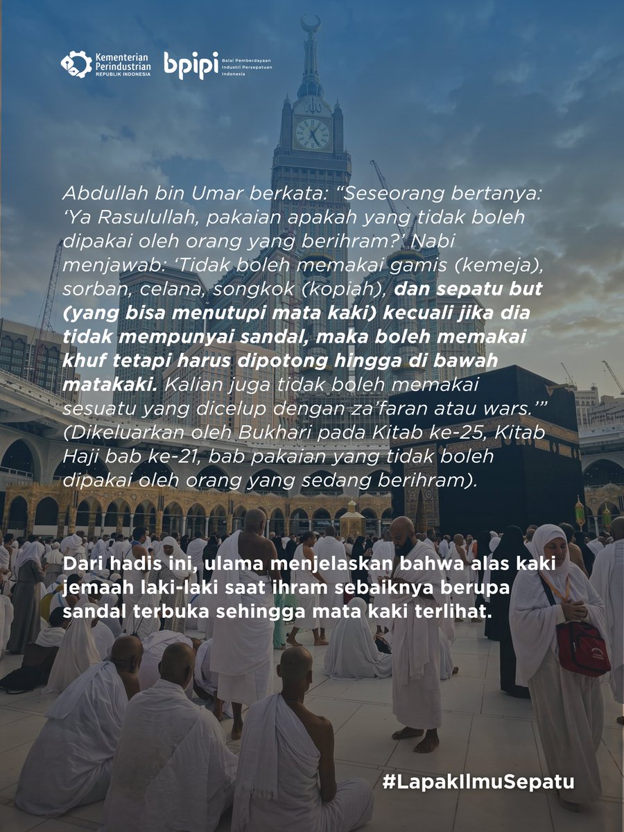 balaisepatu's tweet photo. Hai sobat BPIPI.. 
Berikut adalah alas kaki yang bisa digunakan pada saat menjalankan ibadah haji, siapa yang sudah tau?
Selamat Mejalankan Ibadah Haji semoga menjadi haji yang mabrur🤲🏻
#Bpipikemenperin #indonesiamelangkah #LapakIlmuSepatu https://t.co/DsYFVhb9KT