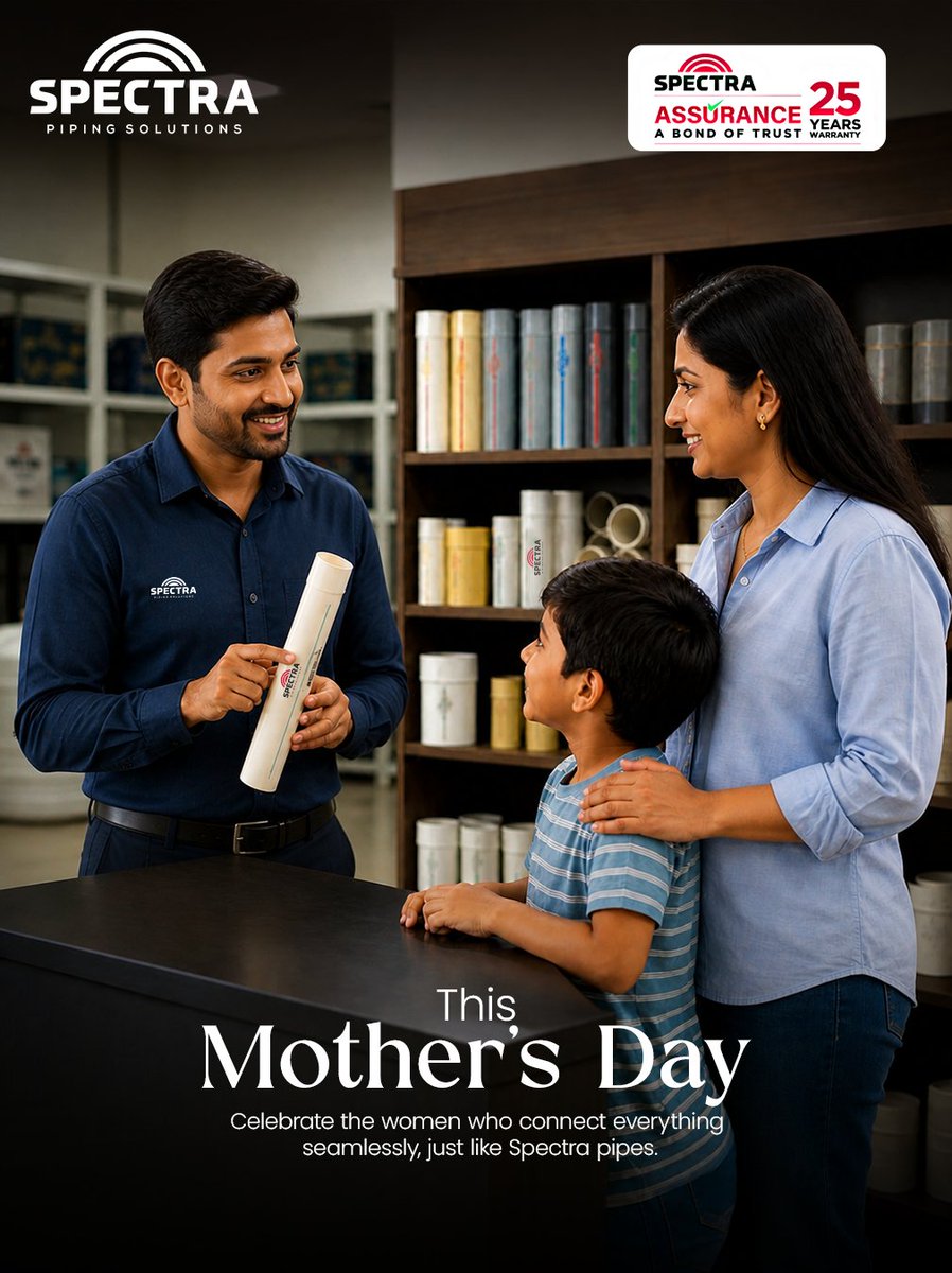 spectrapipes's tweet photo. A mother's love flows through every moment, connecting hearts and creating home This Mother's Day, we honor the women who hold everything together with grace, strength, and endless love.

#SpectraPipingSolutions #FamilyBond #TrustedQuality #CelebratingWomen #MothersDay https://t.co/wZgQYozSHR