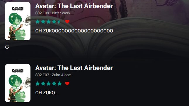 julianmiflaco's tweet photo. my only written atla s2 reviews so far being this 😭 https://t.co/TzflZ0Umqk