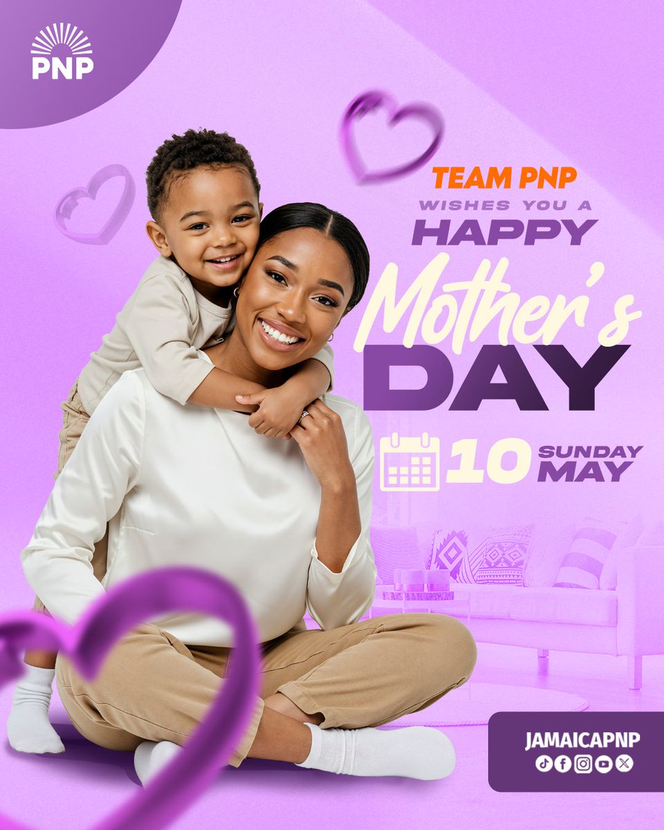 JamaicaPNP's tweet photo. To every mother, grandmother, guardian, and mother figure, thank you for your unwavering love, guidance, and care. 
Today, we celebrate you and all that you do to shape a brighter Jamaica for generations to come.
Happy Mother’s Day from Team PNP. https://t.co/6MkkLUA8eW