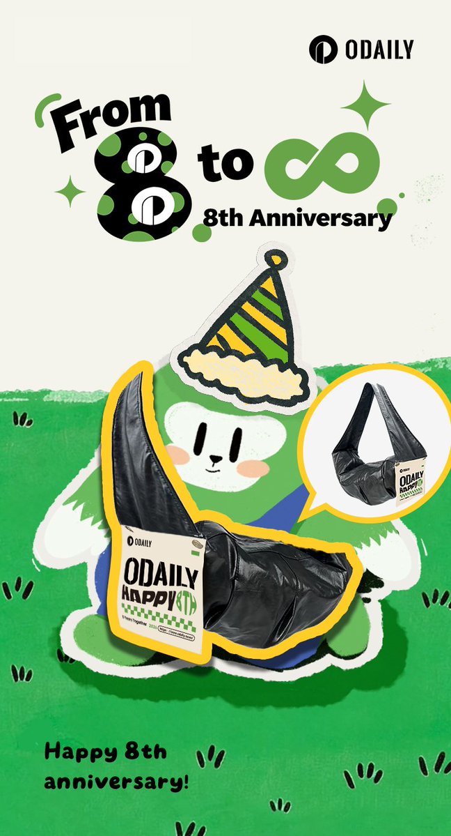 🥳 我们 8 岁啦！感恩大家一路同行！
🎂以8为序，向♾️出发
🚀#From 8 to ♾️ · Odaily 8周年

过去的时光一定有许多值得回忆的瞬间
✅💗+「RT」+  评论区带上标签 #Odaily8周年 分享你记忆深刻的故事或者一些周年寄语送给Odaily或者加密玩家

🎁抽1位获得【88U周年福袋】