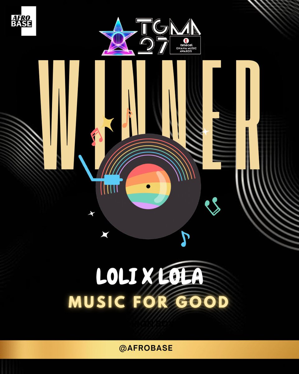 AfroBaseNetWork's tweet photo. Lali x Lola win the Music for Good award at TGMA 27. A beautiful recognition for using music to inspire change and make a positive impact.

#AfroBase
#TGMA27
#27thTGMA
#LaliXLola
#MusicForGood https://t.co/pZrO32zUnL