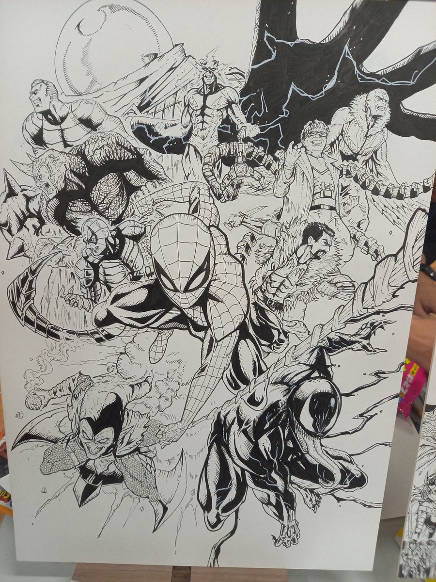 タ:ナカさんのスパイダーマンの原画を見に来ました！ 描き込みスゴーい
