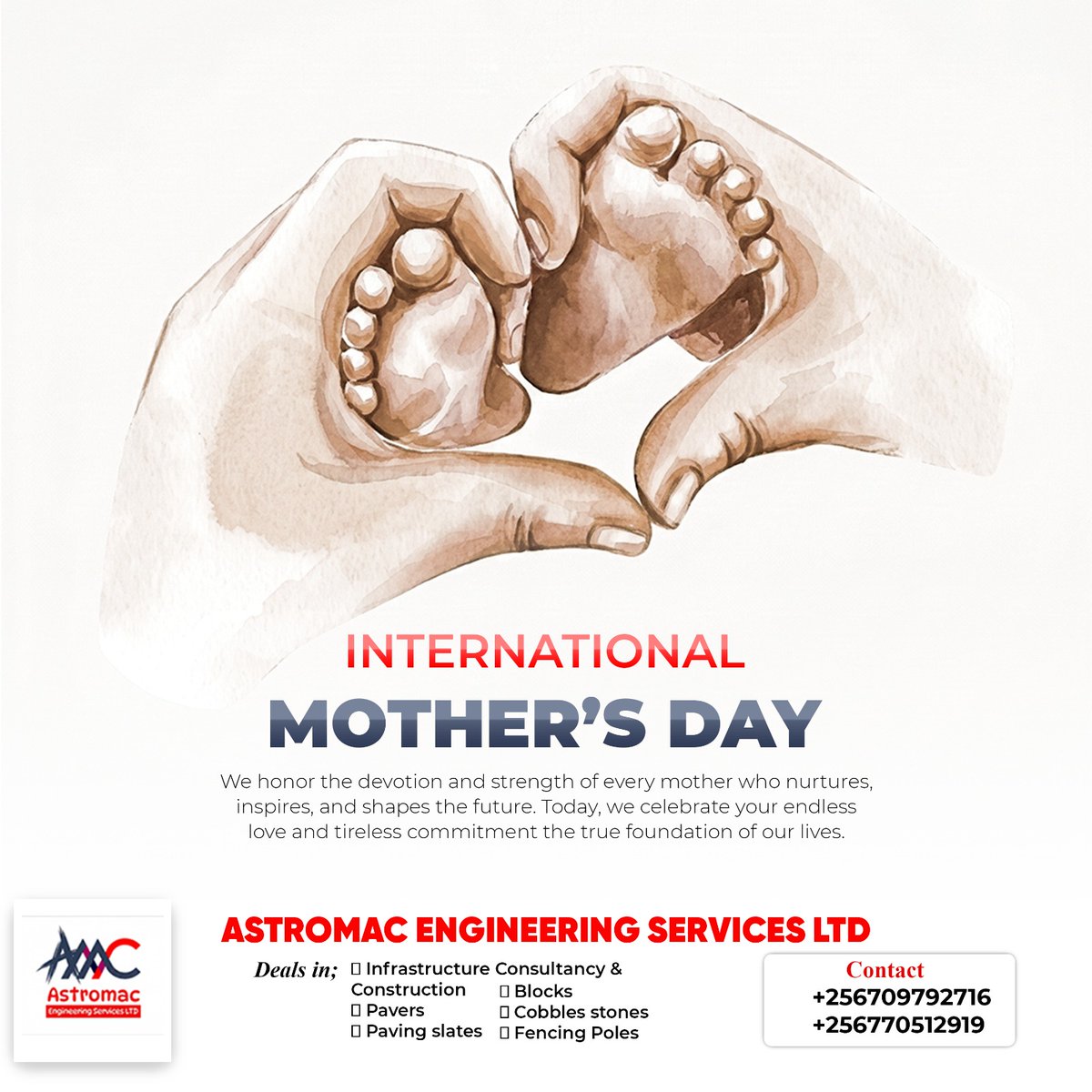 Astromac_Eng's tweet photo. 🌸 Happy Mother's Day from Astromac Engineering Services Jinja.

Moms: the true builders of our world. 💪 

📷 @Eli_jah256

#MothersDayUG #JinjaPride #AstroMac https://t.co/mMOy7PIpIE