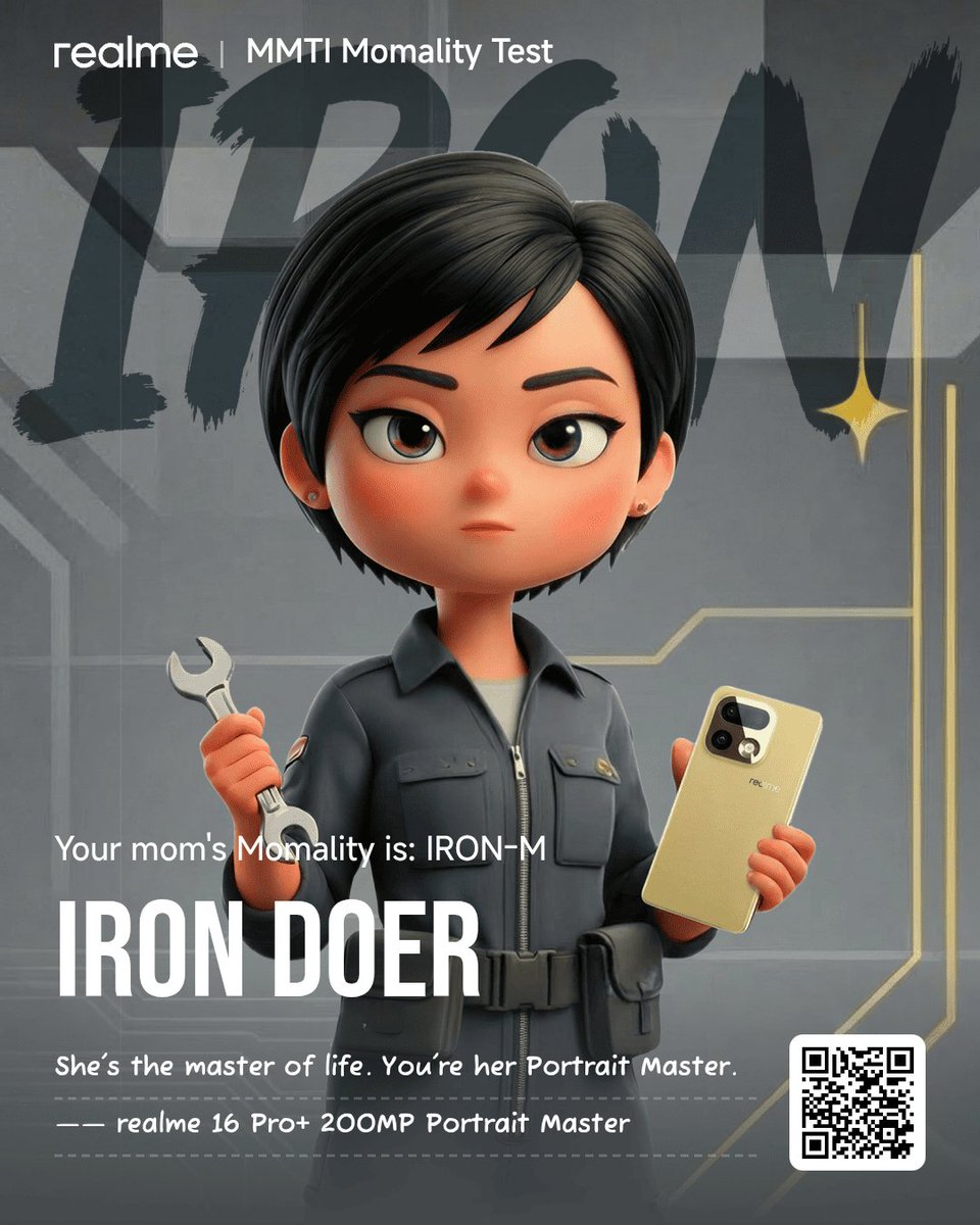 EMobigrapher's tweet photo. @realmeglobal Mom is Iron Doer.
She’s the backbone of the family. The one who gets things done no matter how tired she is, how difficult the situation becomes, or how much pressure is on her shoulders. 
#MothersDay #MMTI #realmeMMTI #realme16ProSeries #realme https://t.co/aEw5oBD6dJ