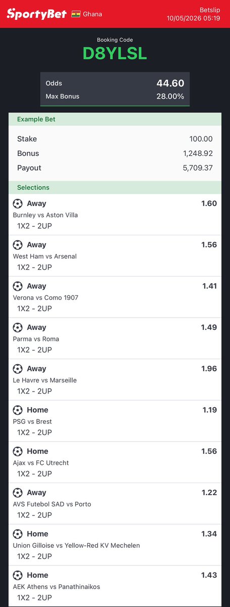 Boomluck1zz's tweet photo. 45 odds https://t.co/wSaopPgafK