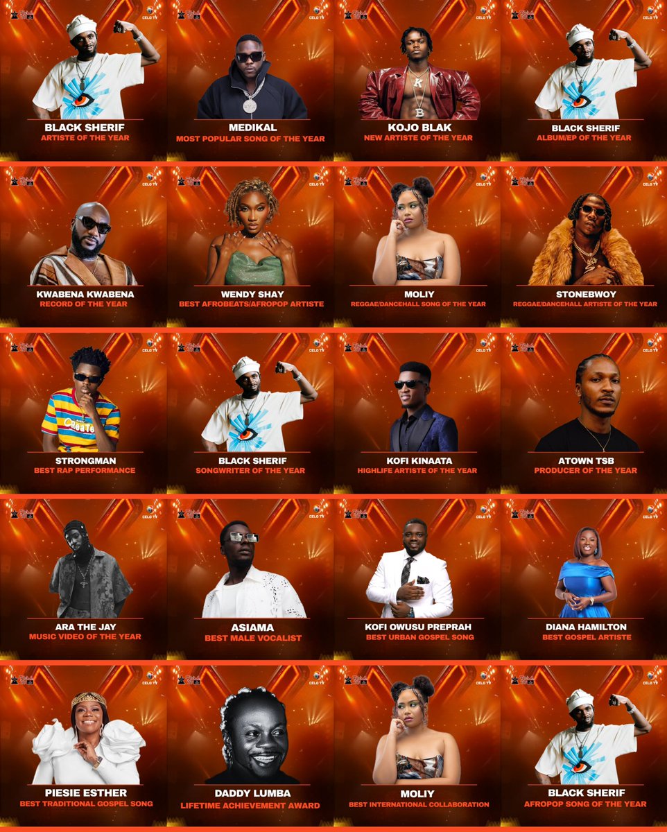 celotvgh's tweet photo. Congratulations to all the winners at the Telcel Ghana music awards 🏆 🎉 https://t.co/rL0v5m8MtY