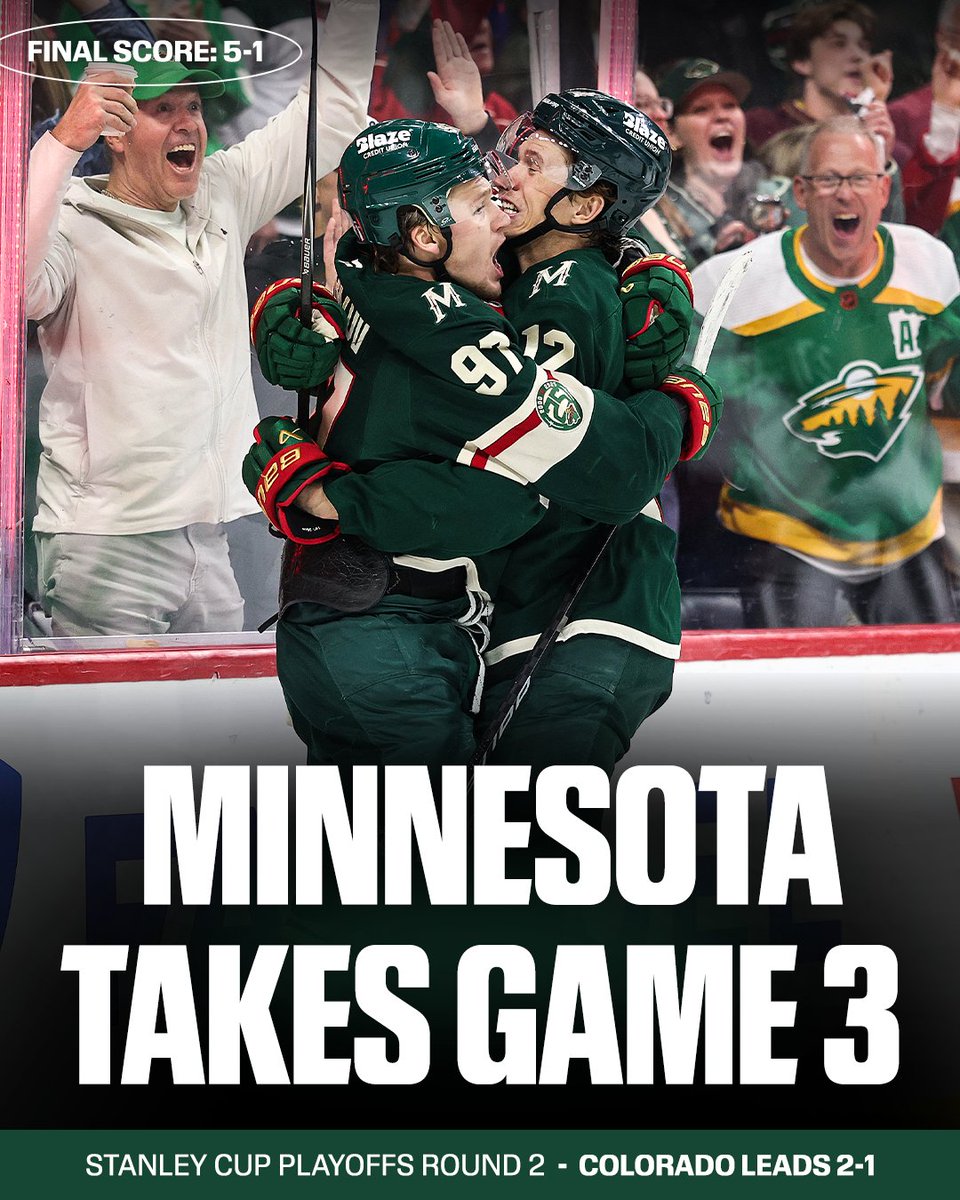 The Wild pick up a vital Game 3 dub back in Minnesota 💪