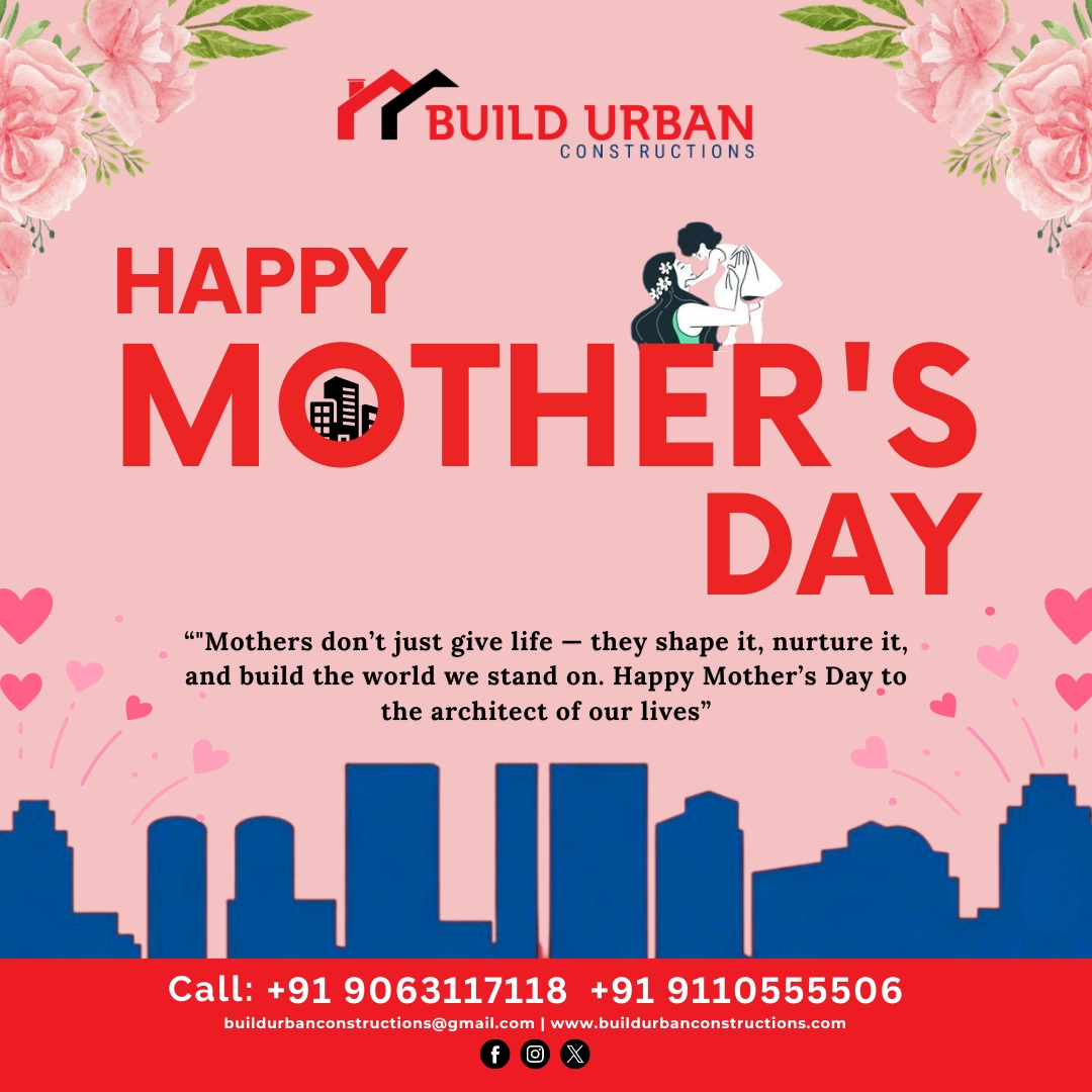 BuildUrbanGroup's tweet photo. Mothers don't just give life - they shape it, nurture it and build the world we stand on. Happy Mother's Day to the architect of our lives.

#mothersday #buildurban #construction #developers #flats #apartment #LuxuryFlat #hyderabad #karimnagar https://t.co/cIoutAoUCr