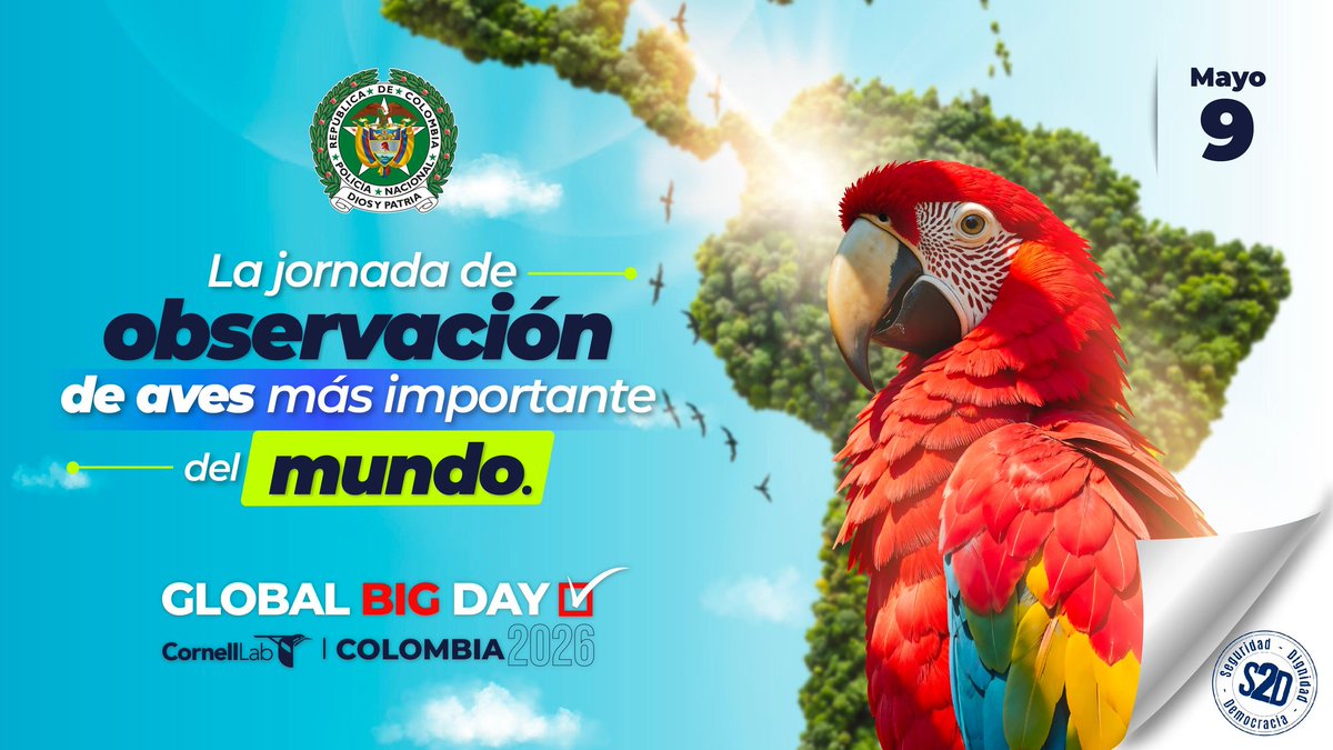 GuajiraPolicia's tweet photo. 🇨🇴 En el marco de la conmemoración del Día Mundial del Global Big Day, con #ProtecciónTurismo participamos en una jornada de avistamiento de aves realizada en el corregimiento de #Palomino @ProteccionPonal 👮‍♂️👮🚔

#TurismoSeguro #TurismoSostenible https://t.co/l46Eyk7NiV