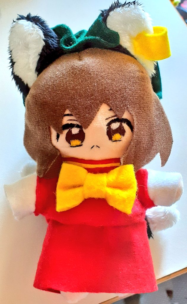 できた( ｰ̀дｰ́)و 橙ちゃんかわちぃ🐱 ちょっと服がぶかめ( ˇωˇ )