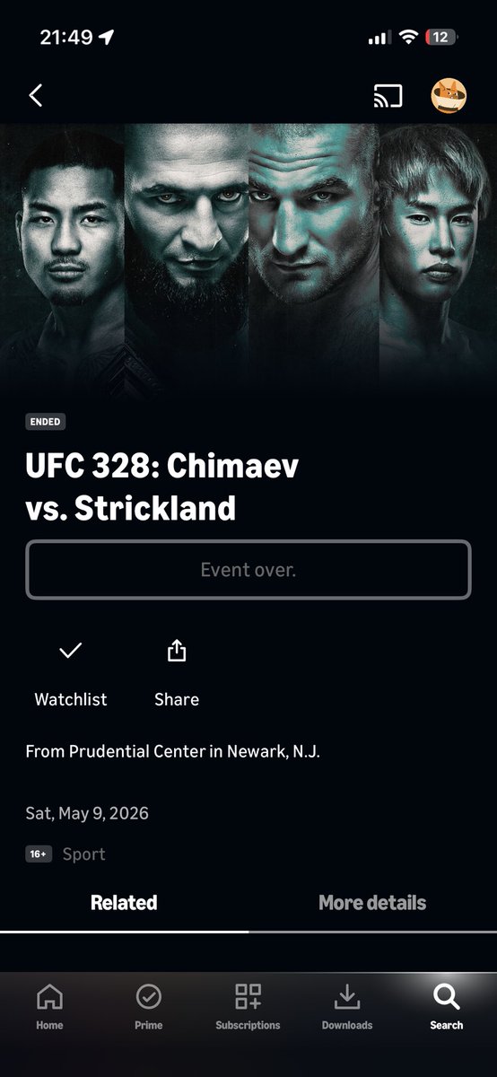 jstaroszik's tweet photo. Would be nice if I could tune in. Main event hasn’t even started yet… “event over” @UFConParamount https://t.co/ccu91lSEfX