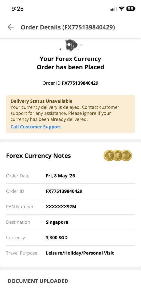 RamAgrawal77684's tweet photo. Worst ever currency service no revert no update my order got cancelled without any information and in app still showing it’s delivered. This fraud should be immediately taken care off. Today was my trip not a single revert.
@makemytrip @BookMyForex @PMOIndia @nsitharaman https://t.co/rbYwa1FOQd