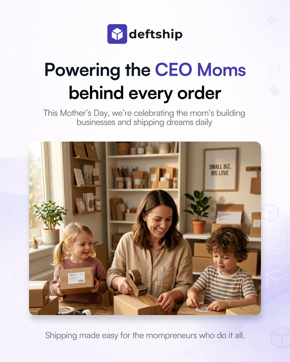 DeftShip's tweet photo. To the CEO Moms doing it all 💐

Thank you for choosing Deftship to keep things moving.

Tag a mom who’s building something amazing 👇
Website 👉 https://t.co/tNJ4F1Z2jf
iOS: https://t.co/gFfogjwDGZ
Android: https://t.co/LnRr0EziNo

#MothersDay #Mompreneur  #Deftship https://t.co/wimS51nNrb
